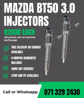Mazda Bt50 3.0 Diesel Injectors For Sale With Warranty