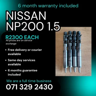 Nissan Np200 1.5 Diesel Injectors For Sale With Warranty On