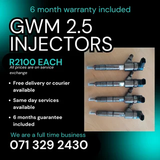 Gwm 2.5 Injectors For Sale With Warranty On