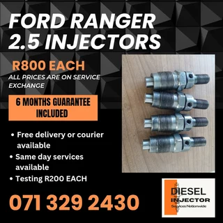 Ford Ranger 2.5 Diesel Injectors For Sale With Warranty On
