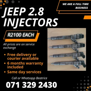 Jeep Cherokee 2.8 Injectors For Sale With Warranty