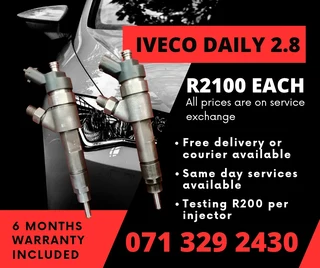 Iveco Daily 2.8 Diesel Injectors For Sale With Warranty