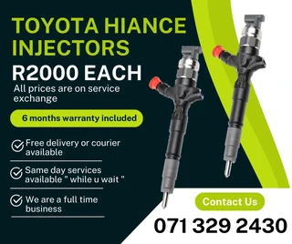 Toyota Hiance Injectors For Sale With Warranty