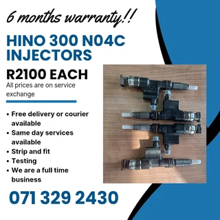 Hino 300 N04c Injectors For Sale With Warranty