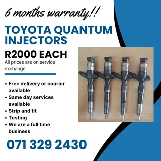 Toyota Quantum Diesel Injectors For Sale With Warranty