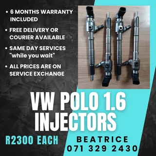 Vw Polo 1.6 Diesel Injectors For Sale With Warranty