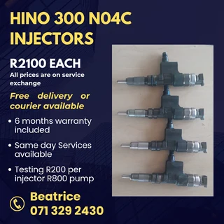Hino 300 N04c Injectors For Sale With Warranty