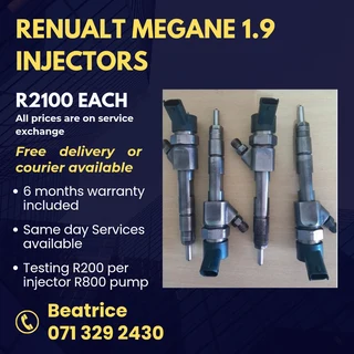 Renualt Megane 1.9 Injectors For Sale With Warranty On