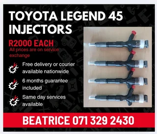 Toyota Legend 45 Diesel Injectors For Sale With Warranty
