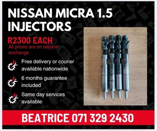 Nissan Micra 1.5 Diesel Injectors For Sale With Warranty