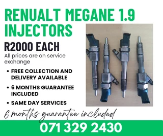 Renualt Megane 1.9 Injectors For Sale With Warranty