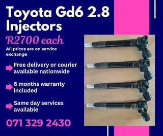 Toyota Gd6 2.8 Injectors For Sale With Warranty