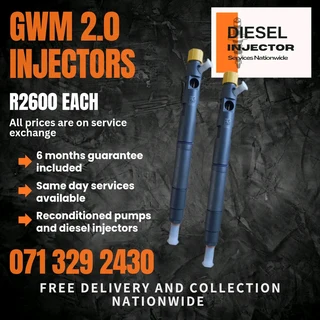 Gwm Steed 2.0 Injectors For Sale With Warranty