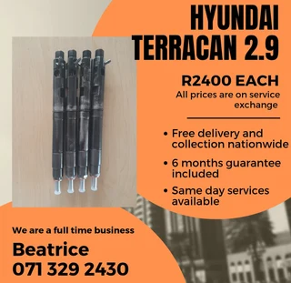 Hyundai Terracan 2.9 Injectors For Sale With Warranty On