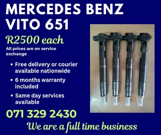 Mercedes Benz Vito 651 Diesel Injectors For Sale With Warranty