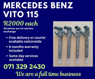 Mercedes Benz Vito 115 Diesel Injectors For Sale With Warranty