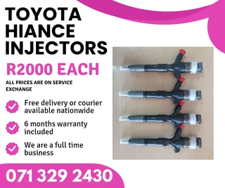 Toyota Hiance Injectors For Sale With Warranty