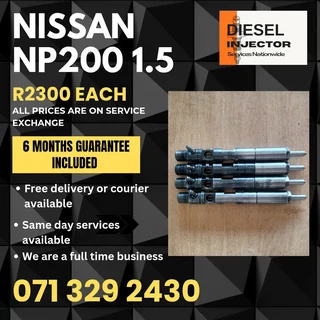 Nissan Np200 1.5 Diesel Injectors For Sale With Warranty
