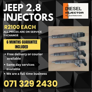 Jeep Cherokee 2.8 Injectors For Sale With Warranty