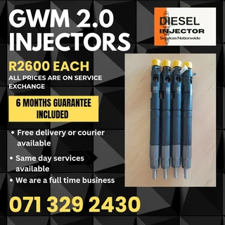 Gwm 2.0 Injectors For Sale With Warranty On