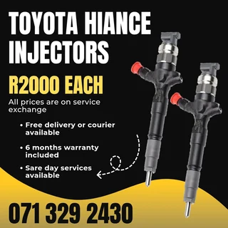 Toyota Hiance Injectors For Sale With Warranty On