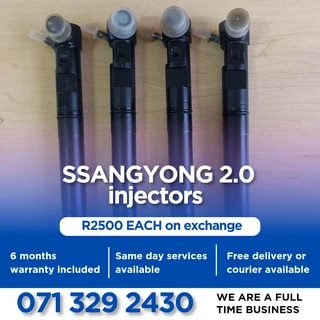 Ssangyong 2.0 Injectors For Sale With Warranty On