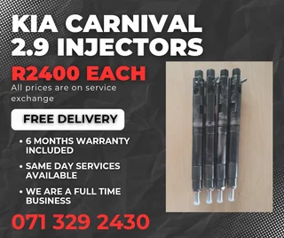 Kia Carnival 2.9 Diesel Injectors For Sale With Warranty