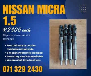 Nissan Micra 1.5 Diesel Injectors For Sale With Warranty