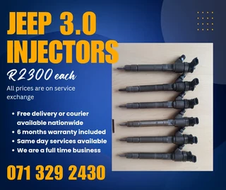 Jeep Grand Cherokee 3.0 Injectors For Sale With Warranty