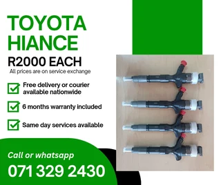 Toyota Hiance Injectors For Sale With Warranty