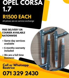 Opel Corsa 1.7 Injectors For Sale With Warranty