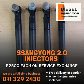 Ssangyong 2.0 Injectors For Sale With Warranty