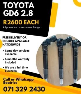 Toyota Gd6 2.8 Diesel Injectors For Sale With Warranty