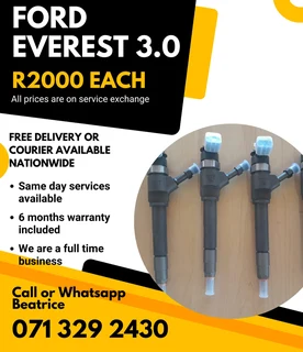 Ford Everest 3.0 Diesel Injectors For Sale With Warranty