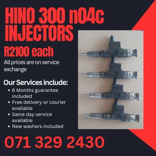 Hino 300 N04c Injectors For Sale With Warranty