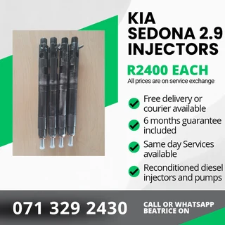 Kia Sedona 2.9 Injectors For Sale With Warranty