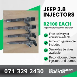 Jeep 2.8 Injectors For Sale With Warranty