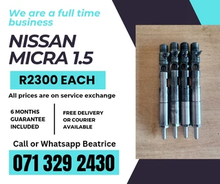 Nissan Micra 1.5 Injectors For Sale With Warranty