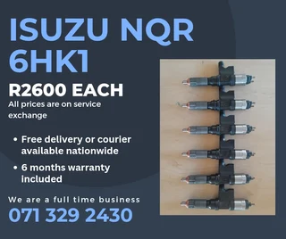 Isuzu Nqr 6hk1 Injectors For Sale With Warranty
