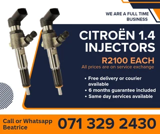 Citroen 1.4 Injectors For Sale With Warranty