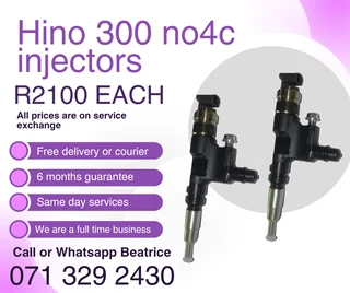 Hino 300 Truck Injectors For Sale With Warranty