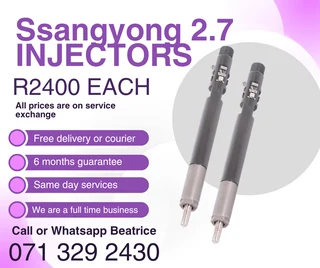 Ssangyong 2.7 Injectors For Sale With Warranty
