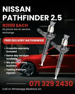 NISSAN PATHFINDER 2.5 DIESEL INJECTORS FOR SALE WITH WARRANTY