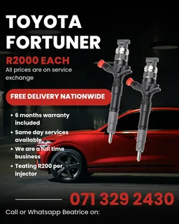 Toyota Fortuner Diesel Injectors For Sale With Warranty