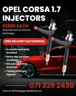 Opel Corsa 1.7 Injectors For Sale With Warranty