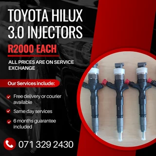 Toyota Hilux Injectors For Sale With Warranty