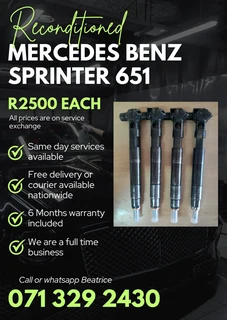 Mercedes Benz Sprinter 651 Diesel Injectors For Sale With Warranty