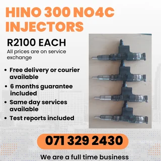Hino 300 No4c Injectors For Sale With Warranty
