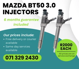 Mazda Bt50 3.0 Injectors For Sale With Warranty