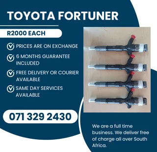 Toyota Fortuner Injectors For Sale With Warranty